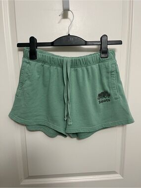 Roots Women's Mint Green Drawstring Shorts in size S